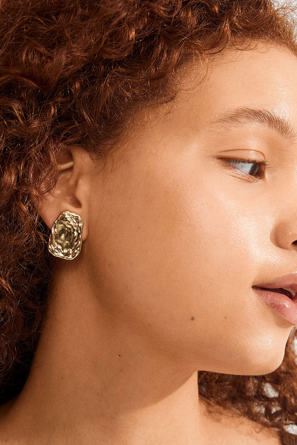 Cambio Gold | Flat Rustic Earrings