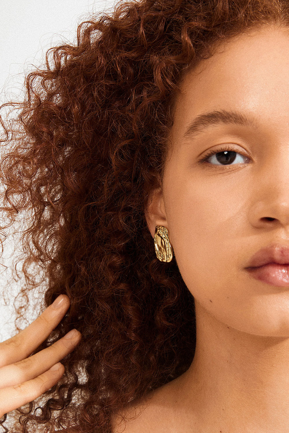 Cambio Gold | Flat Rustic Earrings