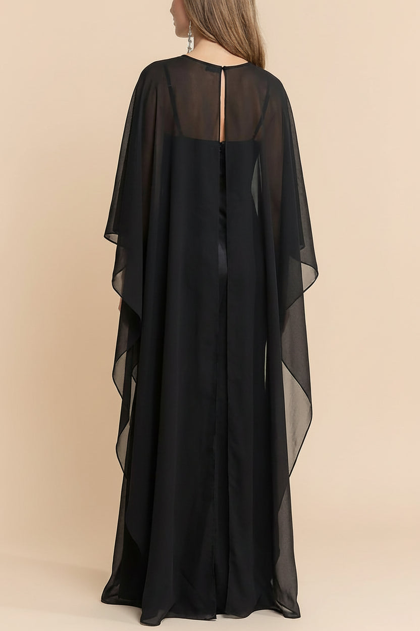 back of a woman wearing Cathleen Black Fitted Strapless Satin Maxi Dress from Boutique 1861