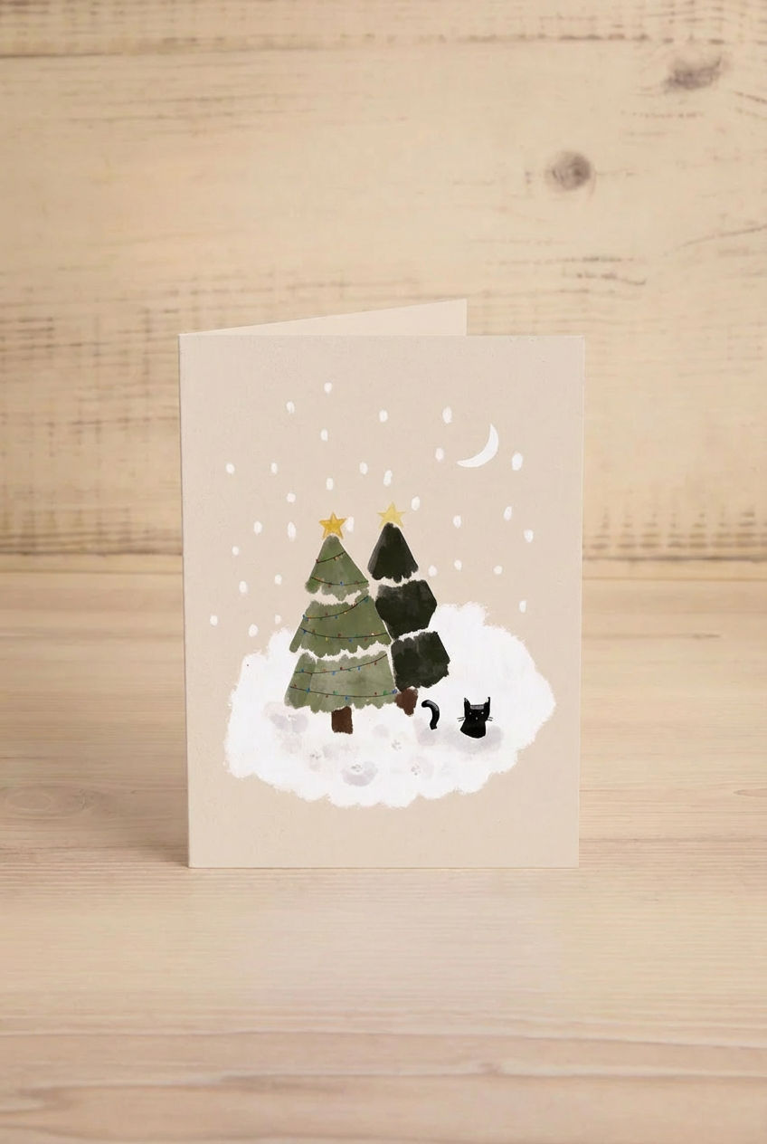 Snowy Cat | Card