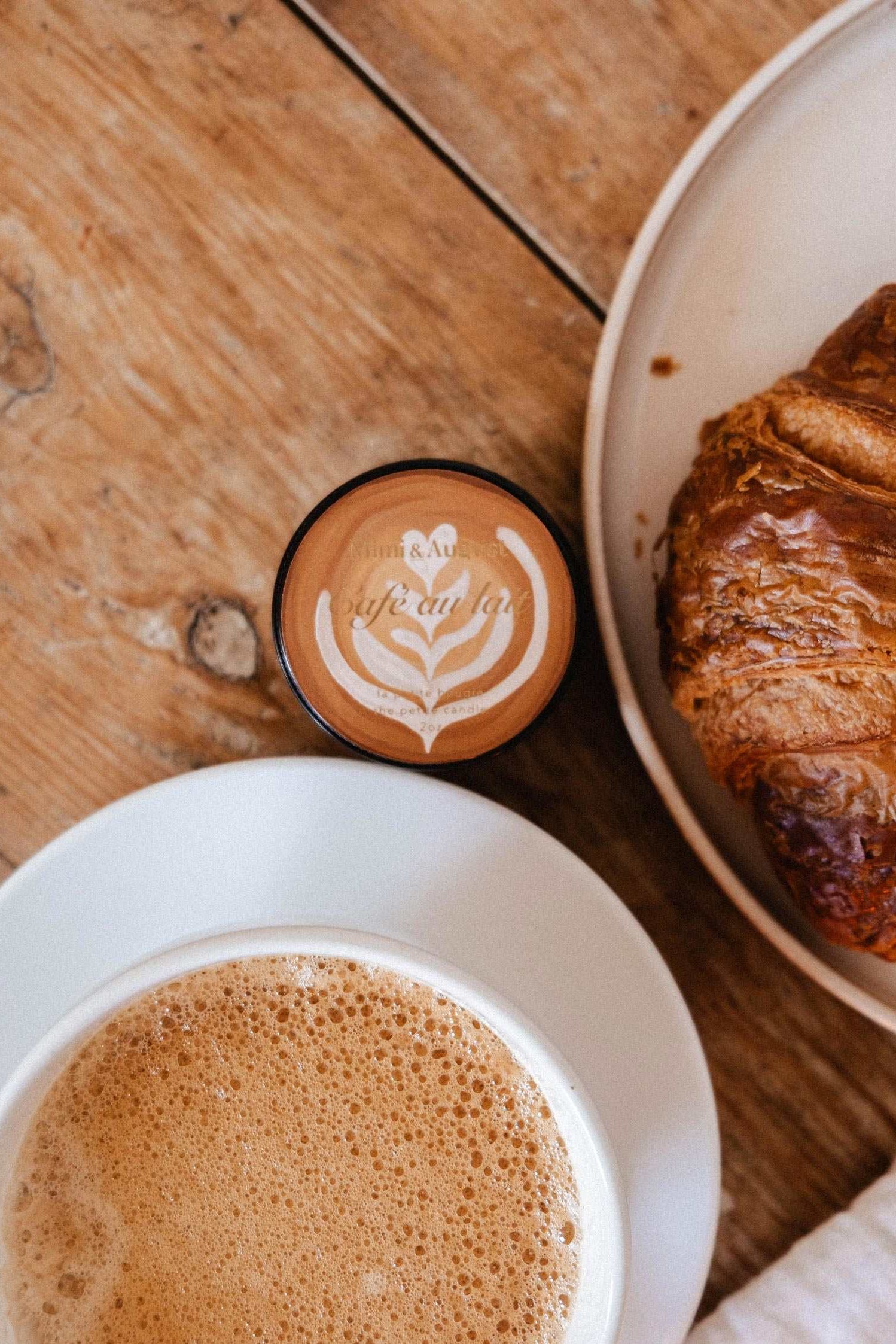 lifestyle shot of Cafe au Lait Candle at Maison garçonne