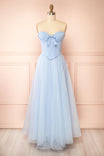 Casimira Blue Maxi Tulle Corset Dress | Boutique 1861 front view