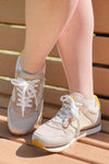 Cosmo Multicoloured Lace-Up Sneakers | La petite garçonne on model
