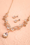 Dewdrop Golden Jewelry Set with Teardrop Crystals | Boutique 1861 set