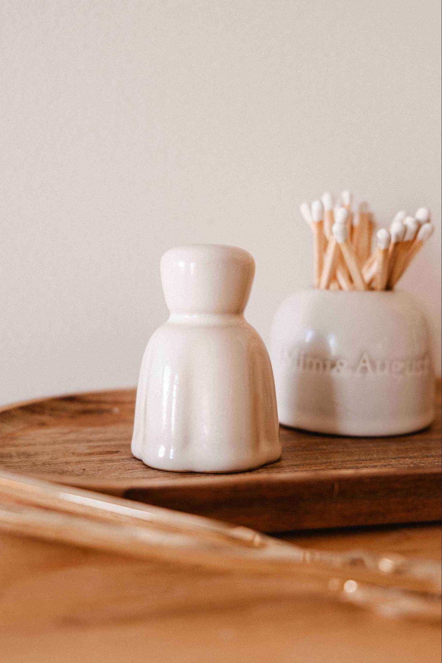 Ceramic Candle Snuffer | Beige Handmade Tool