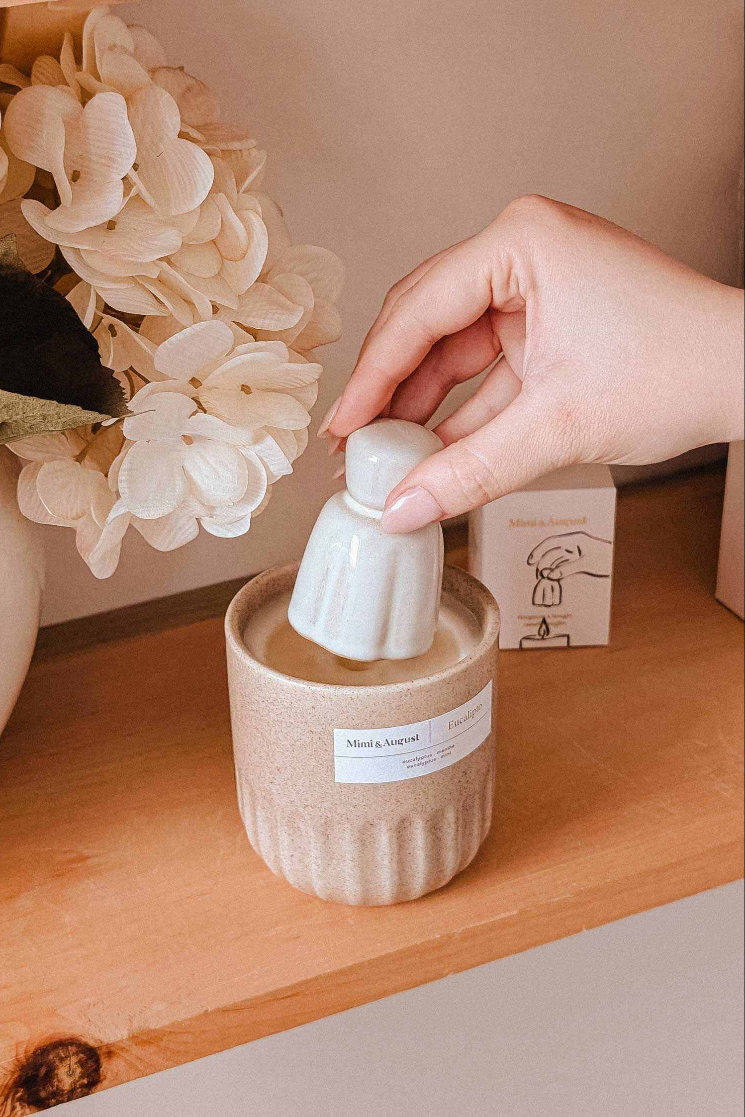Ceramic Candle Snuffer | Beige Handmade Tool