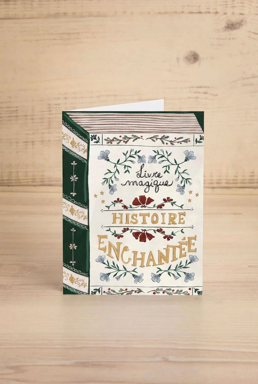 magic book christmas card from Mimi & August 