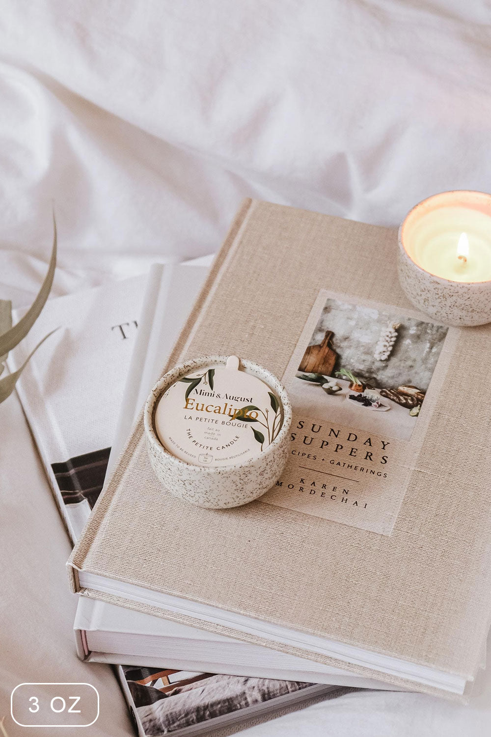 Reusable-candle 3 oz with the enchanting and fresh scent of eucalyptus from Mimi & August