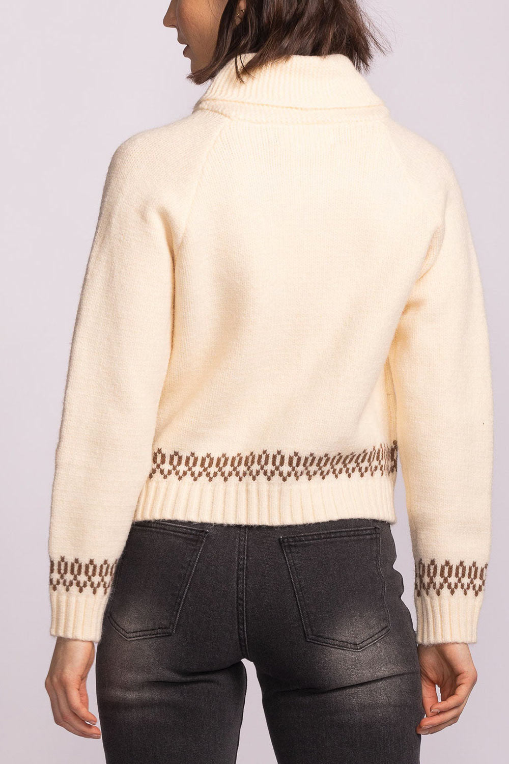 Flicka Zip-Up Jacket with Embroidered Horses | La petite garçonne back model