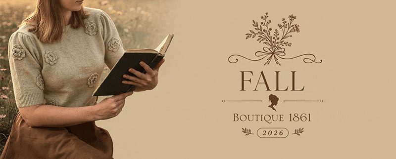 Explore the Fall 2026 collection from Boutique 1861 and La Petite Garçonne, featuring coats, dresses, cardigans, boots and accessories