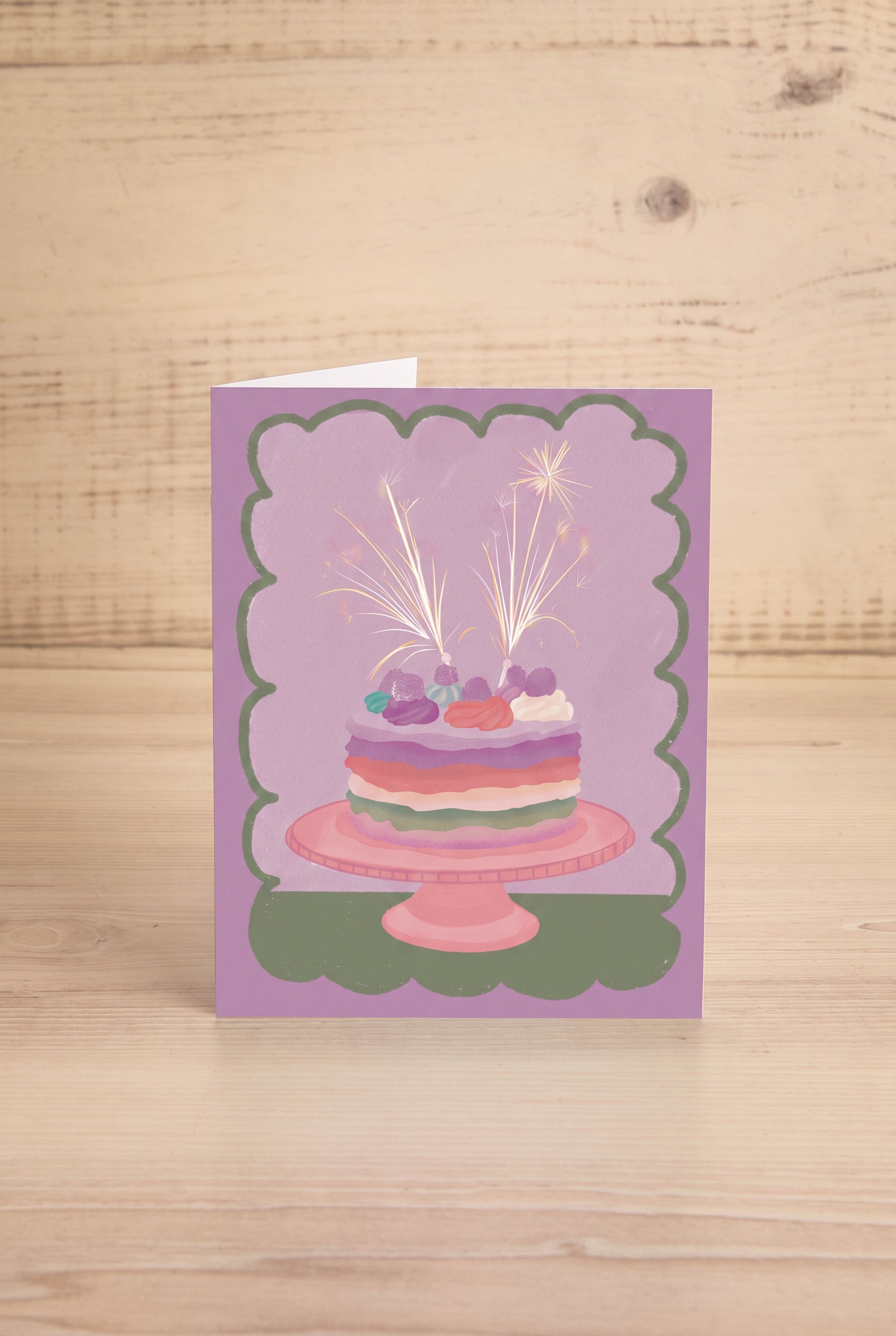 Festive Cake Card by Lili Grafitti at la maison garçonne