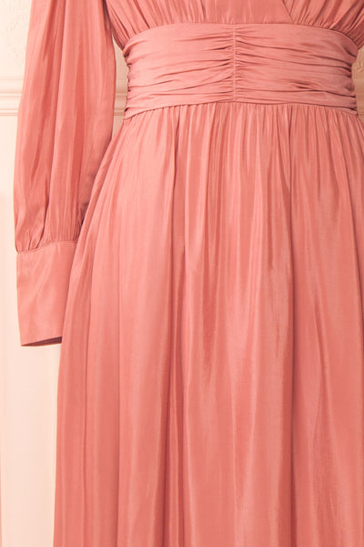 Fiorana Pink Midi Dress w/ Long Sleeves | Boutique 1861 sleeve