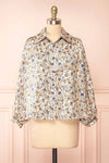 Firola Floral Satin Button-Up Shirt | Boutique 1861 front view