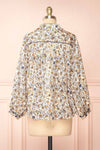 Firola Floral Satin Button-Up Shirt | Boutique 1861 back view