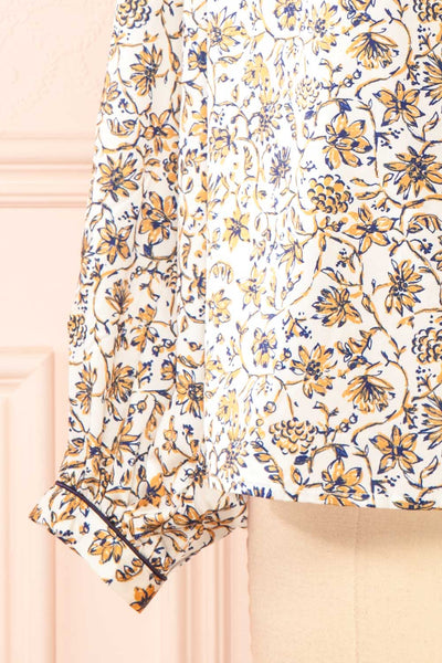 Firola Floral Satin Button-Up Shirt | Boutique 1861 bottom