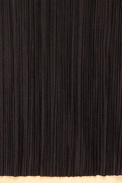 Fuyang Black Sleeveless Pleated Top | La petite garçonne fabric