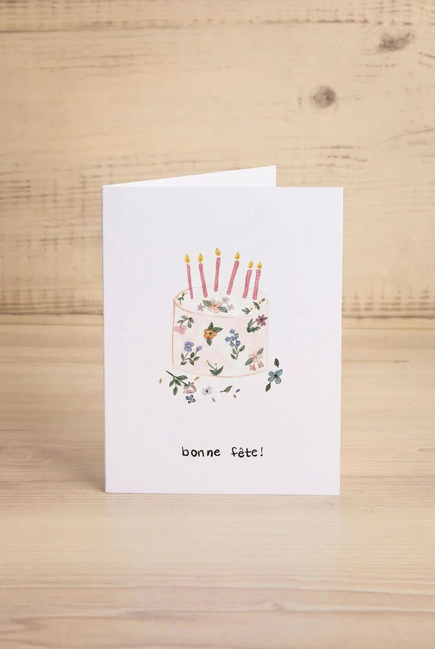 Floral Birthday Cake | Greeting Card