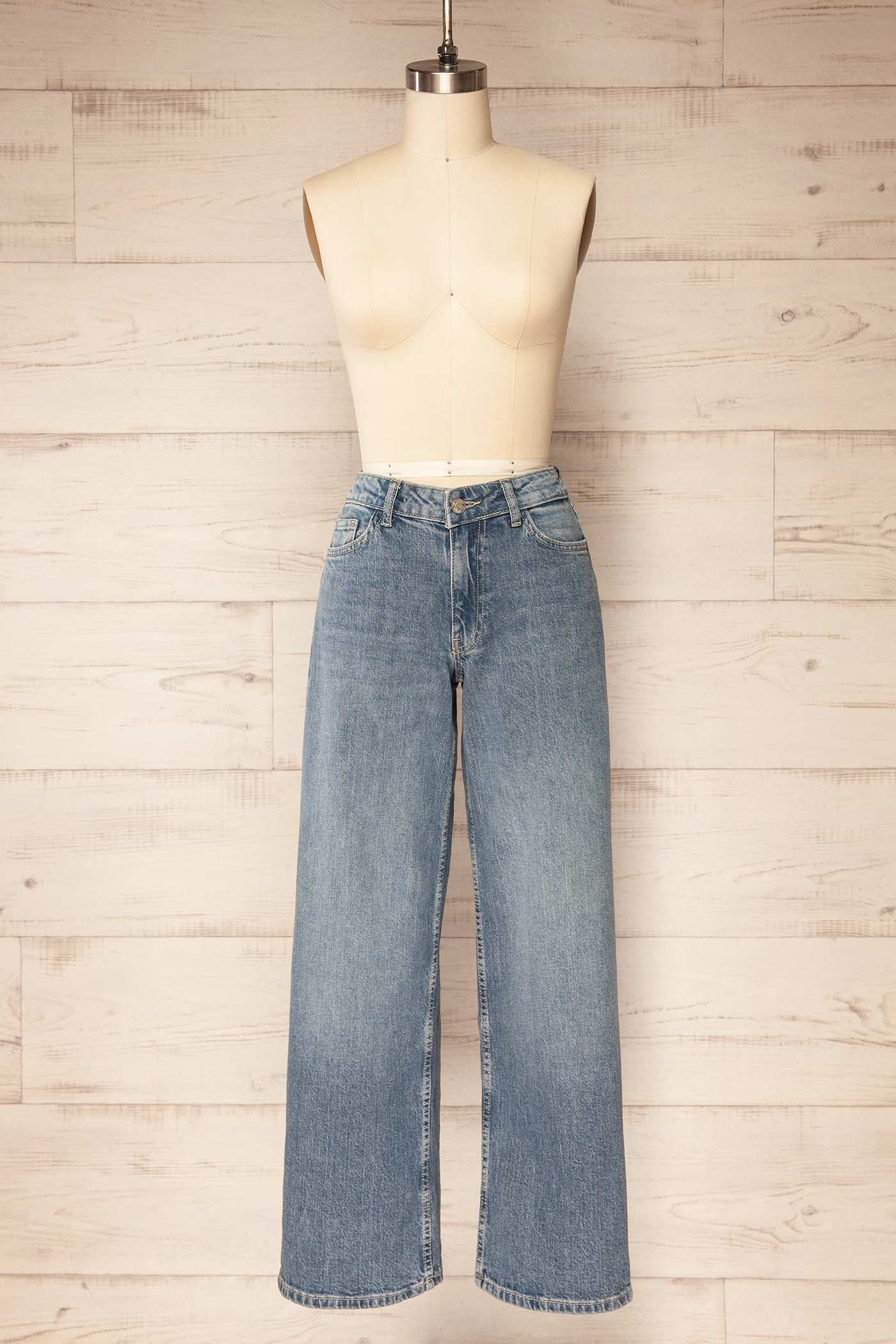 Gaeta Wide-Leg Mid-Rise Denim Pants | La petite garçonne front