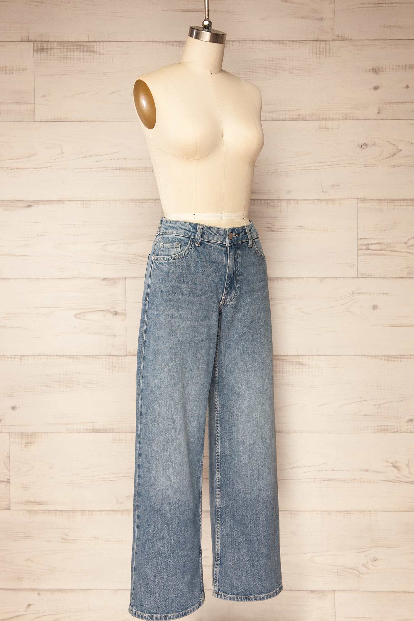 Gaeta Wide-Leg Mid-Rise Denim Pants | La petite garçonne side 