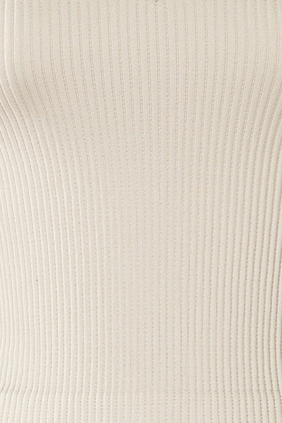 Glakail Grey Cropped Ribbed Cami | La petite garçonne fabric