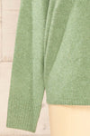 Havre Green Soft V-Neck Knit Sweater | La petite garçonne  bottom