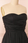 Ifaty Black Strapless Tulle Midi Dress | Boutique 1861 side close-up