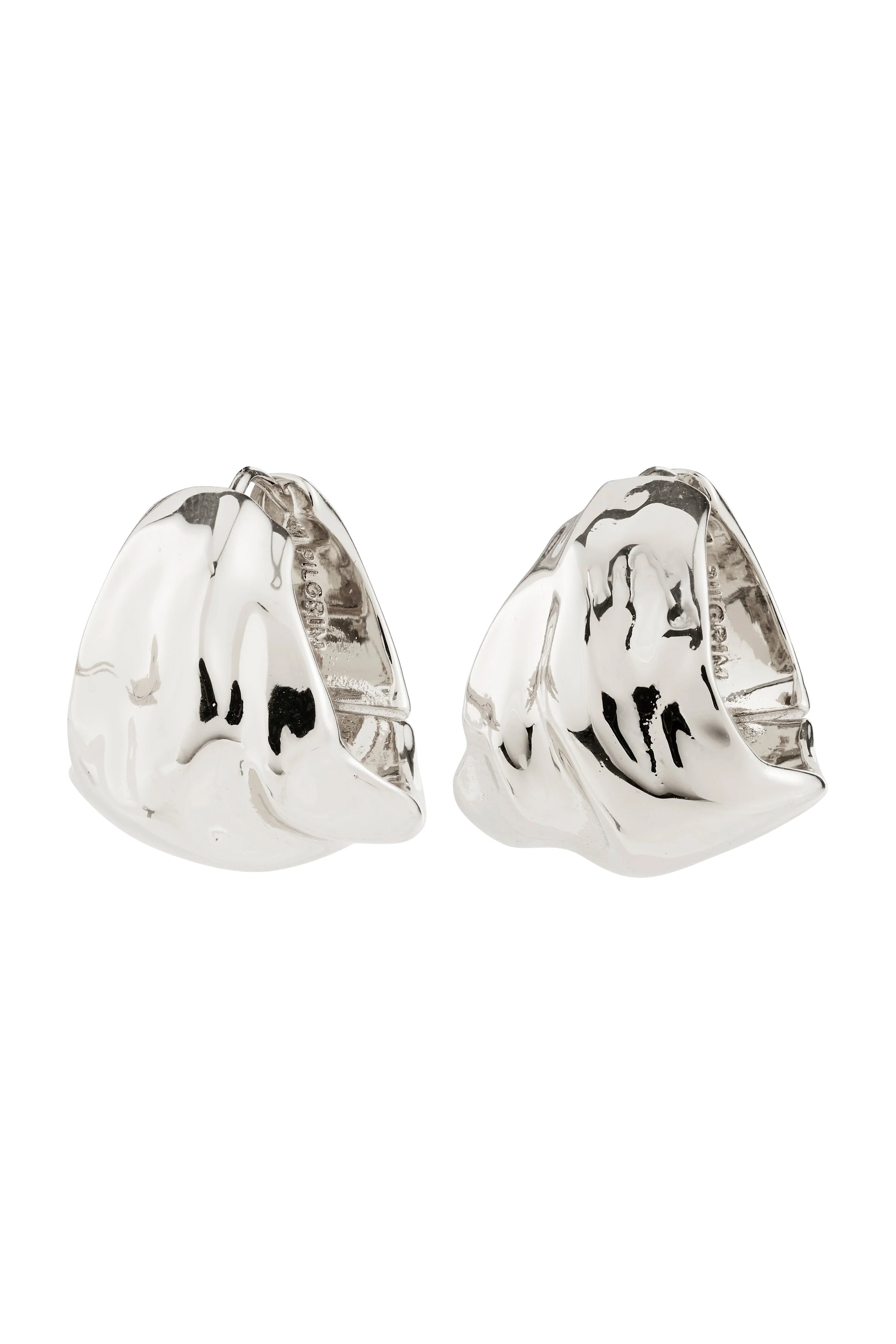 Johnnie Silver | Wavy Hoop Earrings by Pilgrim