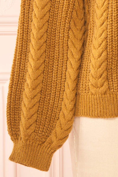Jeannine Knitted Caramel Cardigan | Boutique 1861 bottom view