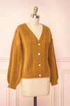 Jeannine Knitted Caramel Cardigan | Boutique 1861 side view