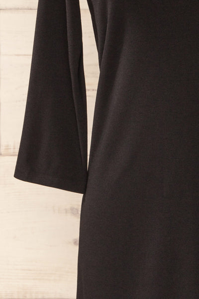 Juba Black Short Dress w/ 3/4 Sleeves | La petite garçonne  sleeve