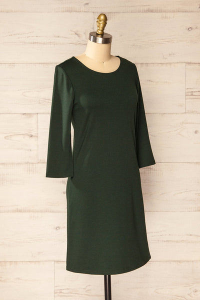 Juba Green Short Dress w/ 3/4 Sleeves | La petite garçonne  side view