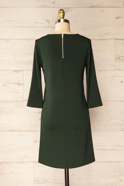 Juba Green Short Dress w/ 3/4 Sleeves | La petite garçonne  back view