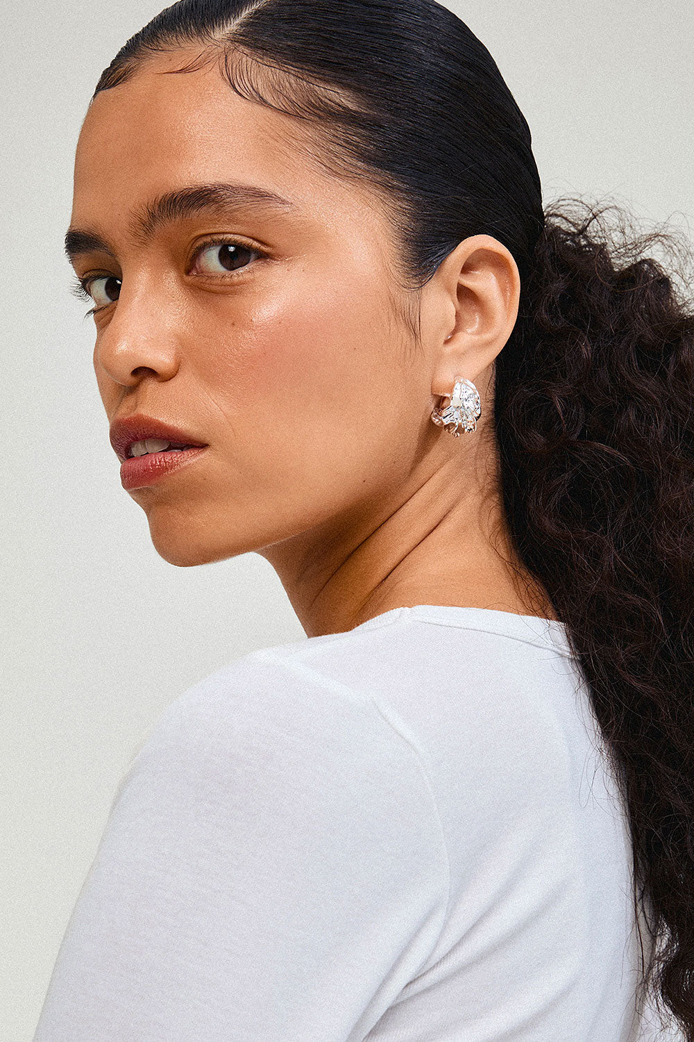 Kiama Silver | Textured Hoop Earrings by Pilgrim