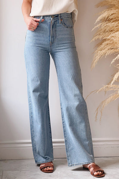 Kage High-Waisted Wide-Leg Jeans | La petite garçonne model