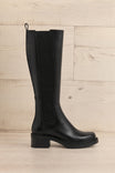 Side view of Lamari Black  Waterproof Knee-High Leather Boots from Dolce Vita at la petite garçonne in Montreal