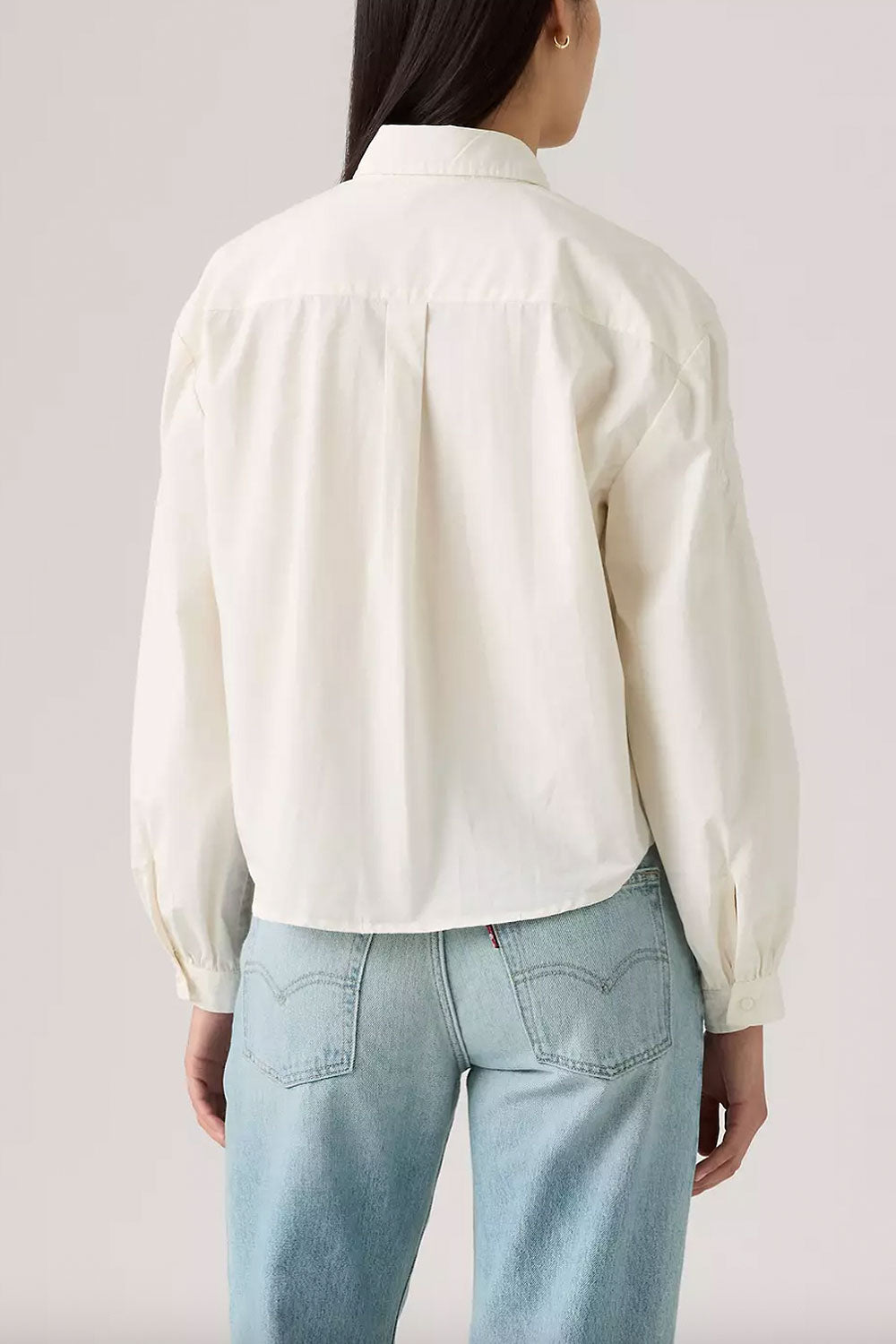 Woman wearing Laredo White Shirt with Openwork Details from La petite garçonne back 