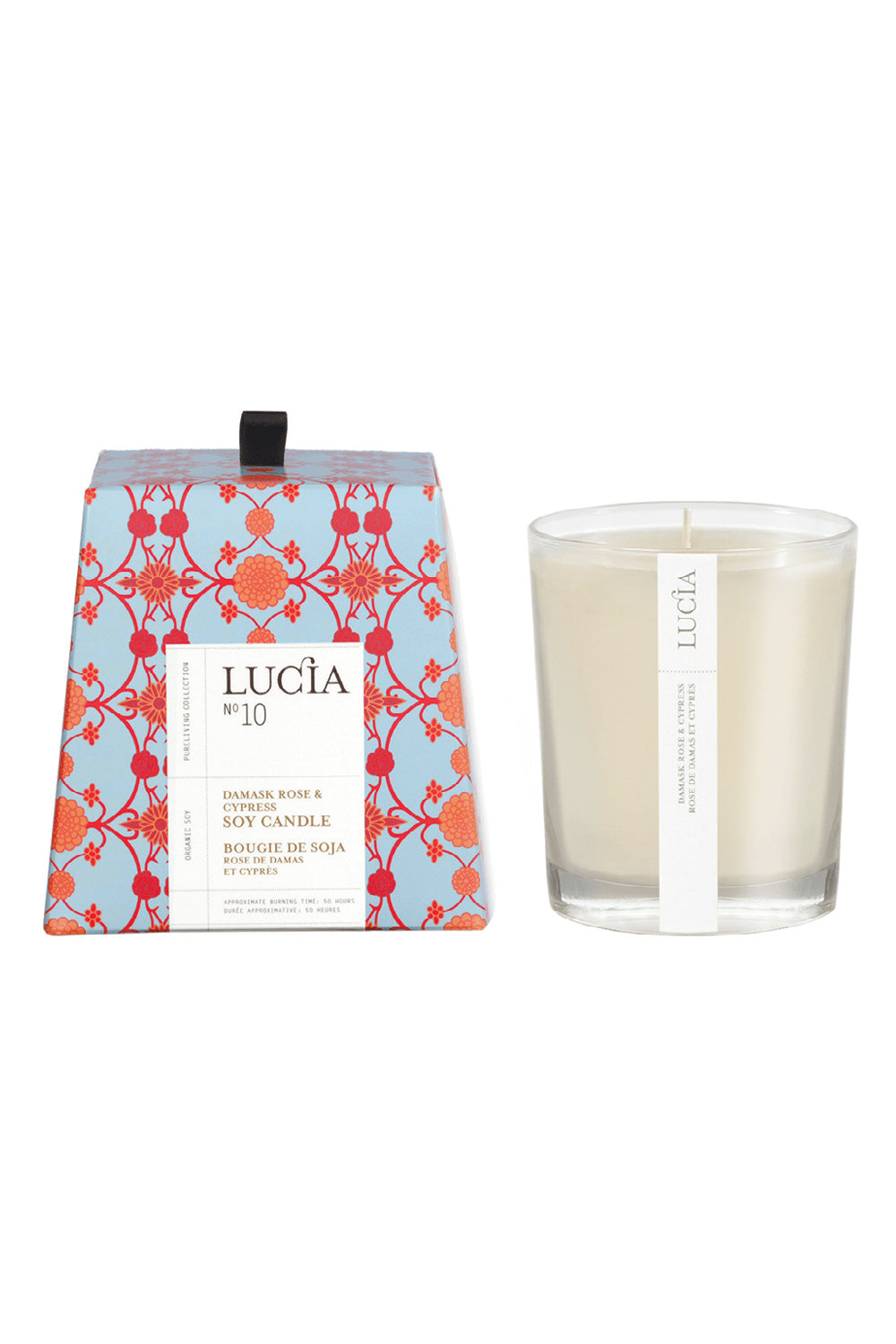 Damask Rose and Cypress Candle by Lucia - 2 Options | Maison garçonne tall brand