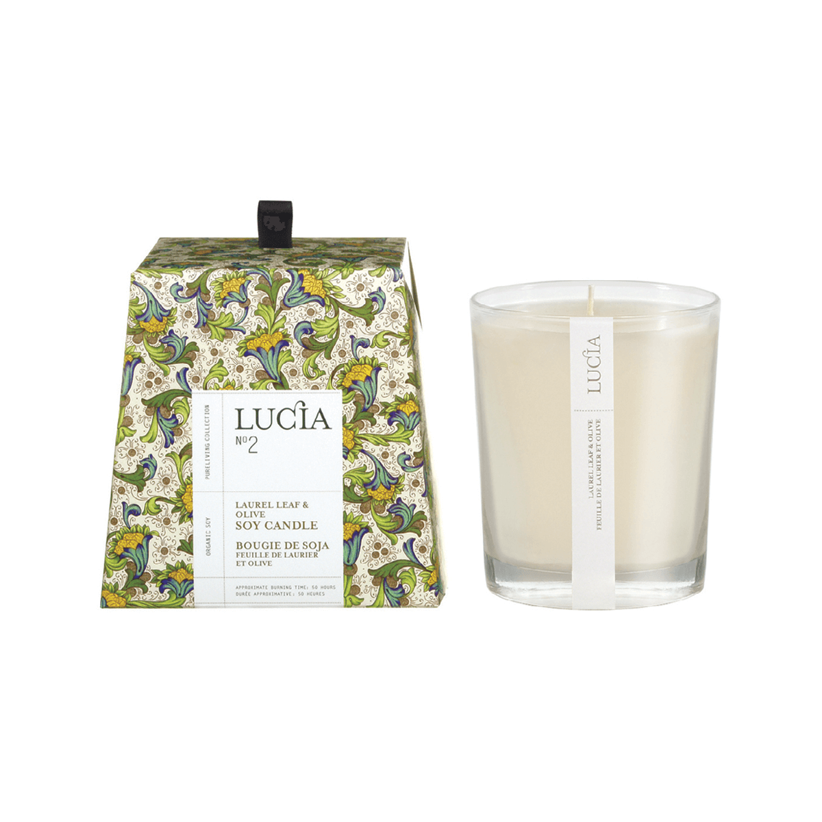 Laurel Leaf and Olive Candle by Lucia - 2 Options | Maison garçonne tall brand