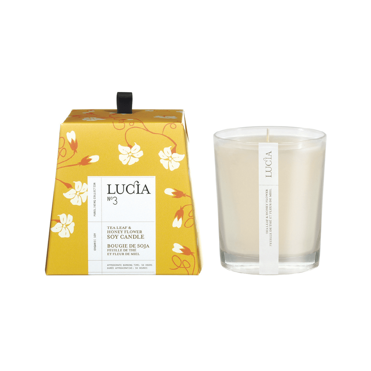 Tea Leaf and Honey Flower Candle by Lucia - 2 Options | Maison garçonne tall brand