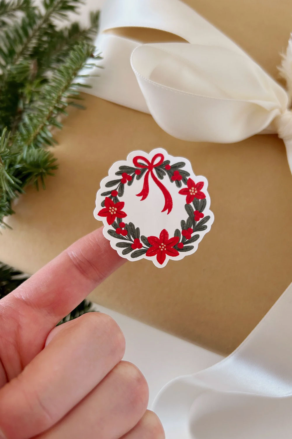 Christmas-themed stickers from Marie-Lise illustration 