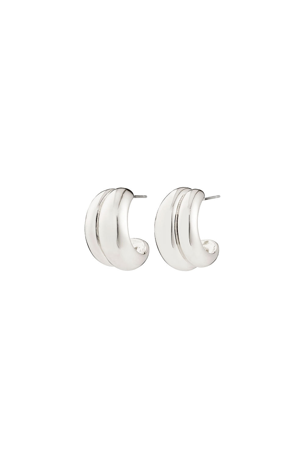 Mikko Silver | Chunky Half-Hoops Earrings by Pilgrim
