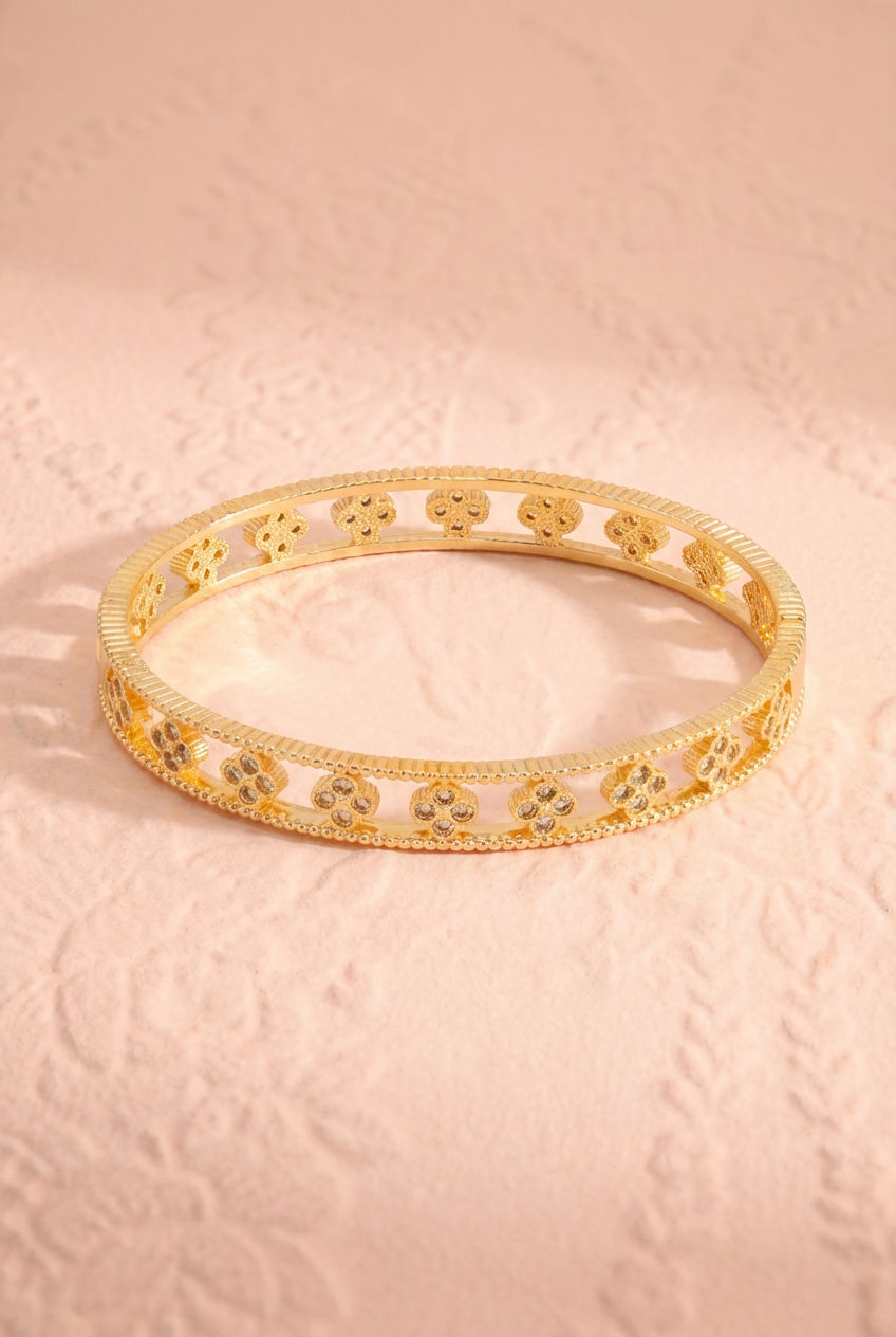 Mitsuko Gold Thin Crystal Bracelet | Boutique 1861