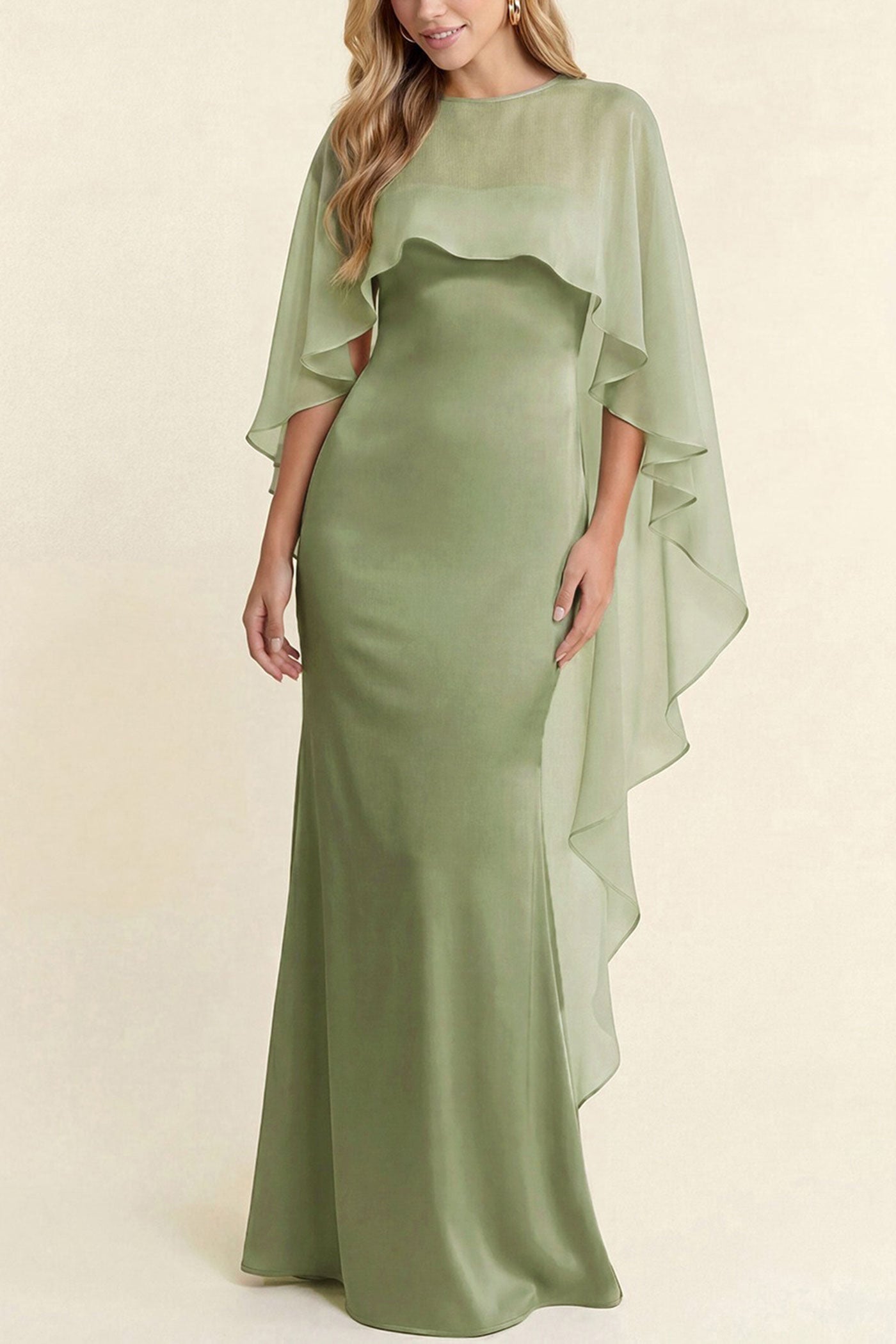 Cathleen Sage | Fitted Strapless Satin Maxi Dress