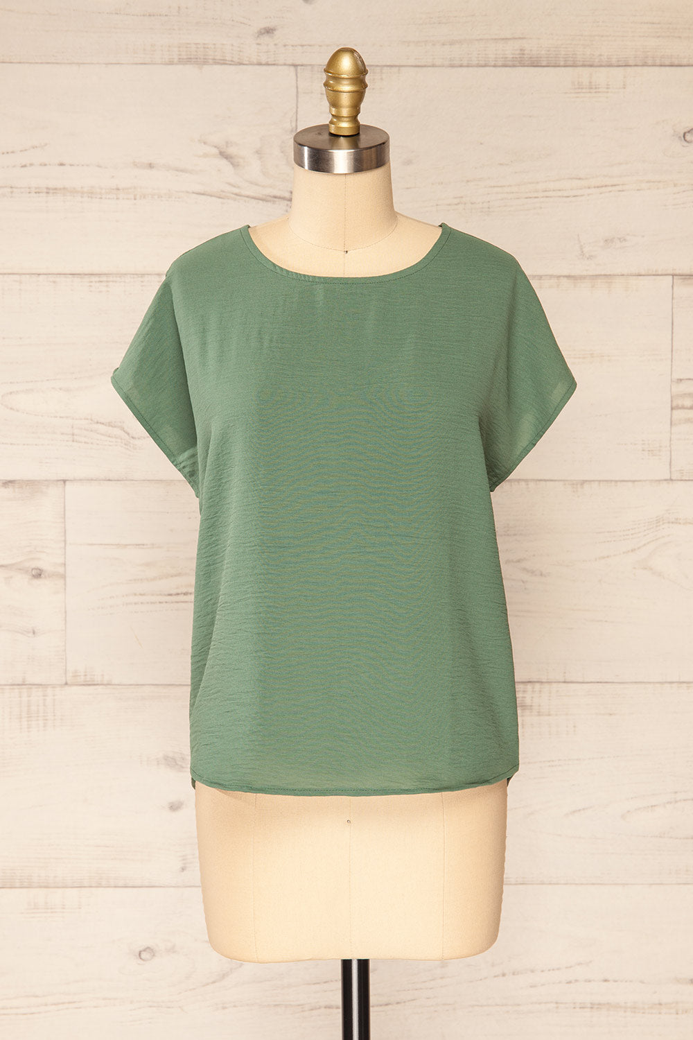 Margao Green Top w/ Wide Sleeves | La petite garçonne front view