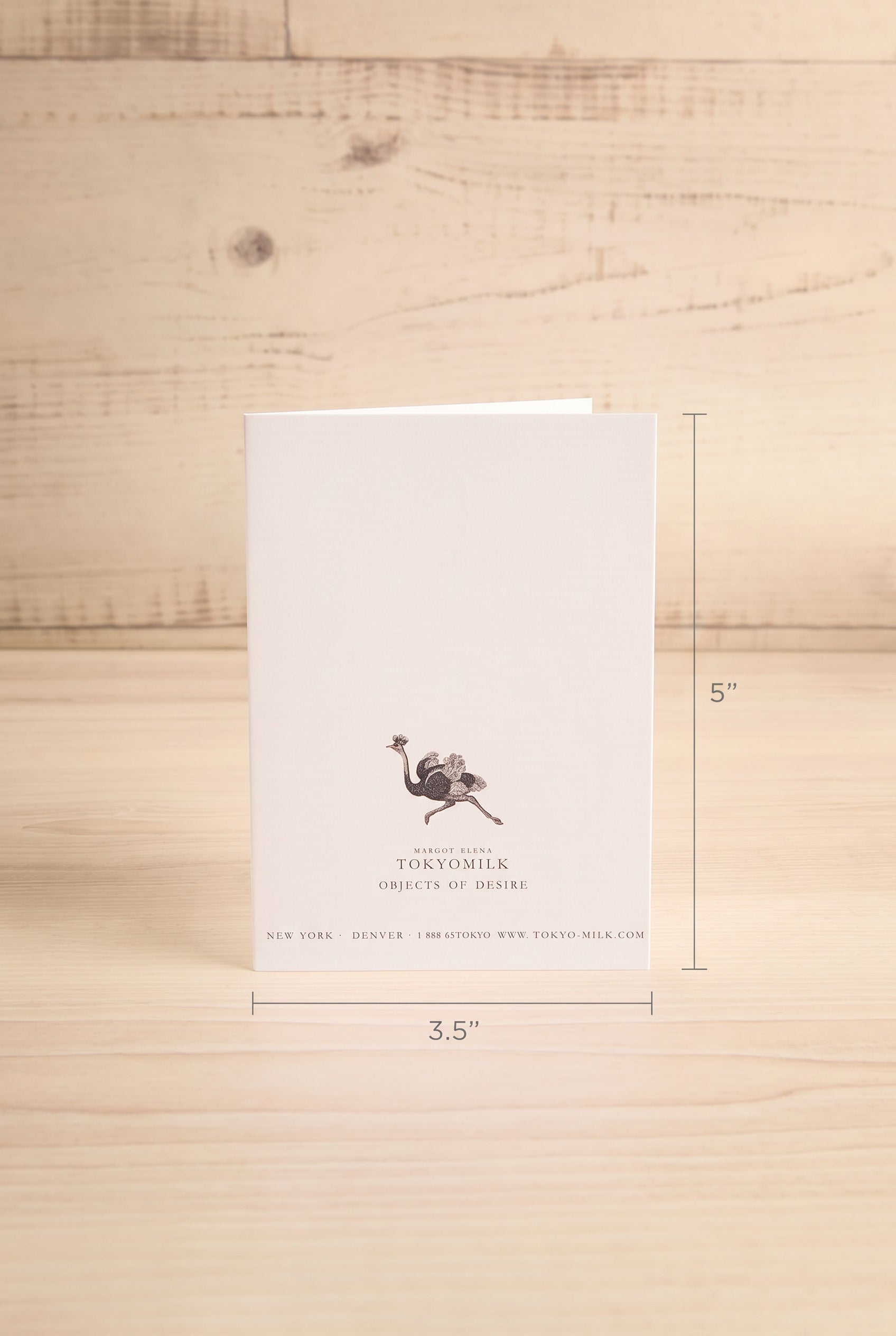 Small Greeting Card back view of Margot Elena Tokyo Milk at maison garçonne Montreal