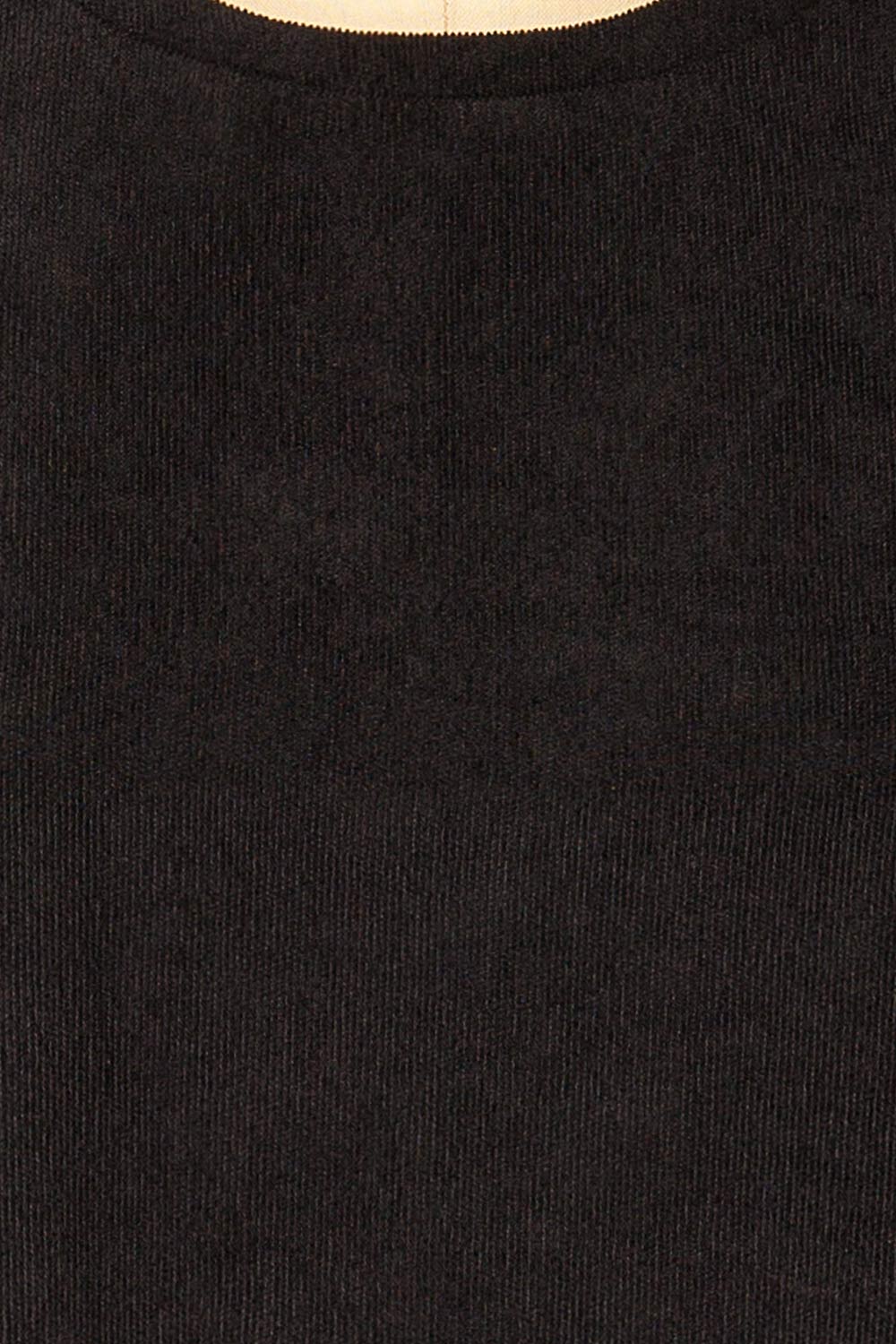 Marlo Short Black Corduroy Dress | La petite garçonne fabric 