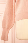 Miaro Pink Ruffled V-Neck Knit Sweater | Boutique 1861 bottom