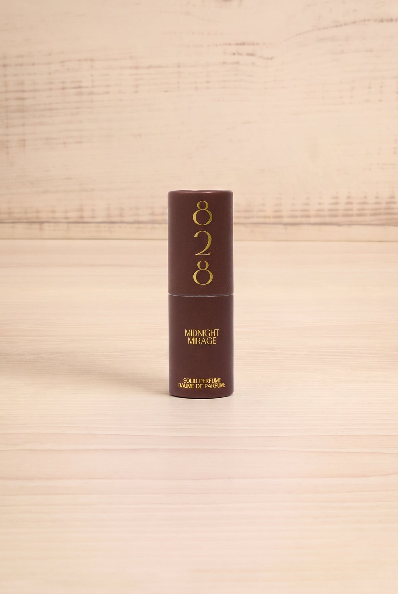 Front view of the Midnight Mirage  solid perfume by 828 Aroma, handmade in Canada and available at Maison Garçonne.