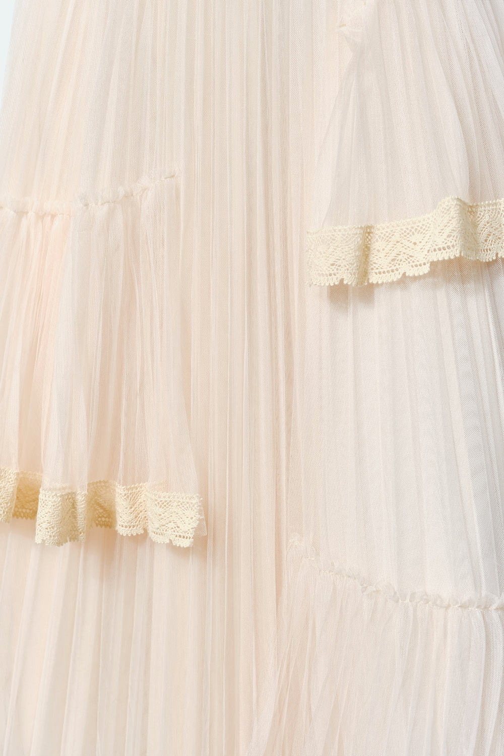 Nadege Pink Maxi Skirt with Lace Trim Detail | Boutique 1861 details