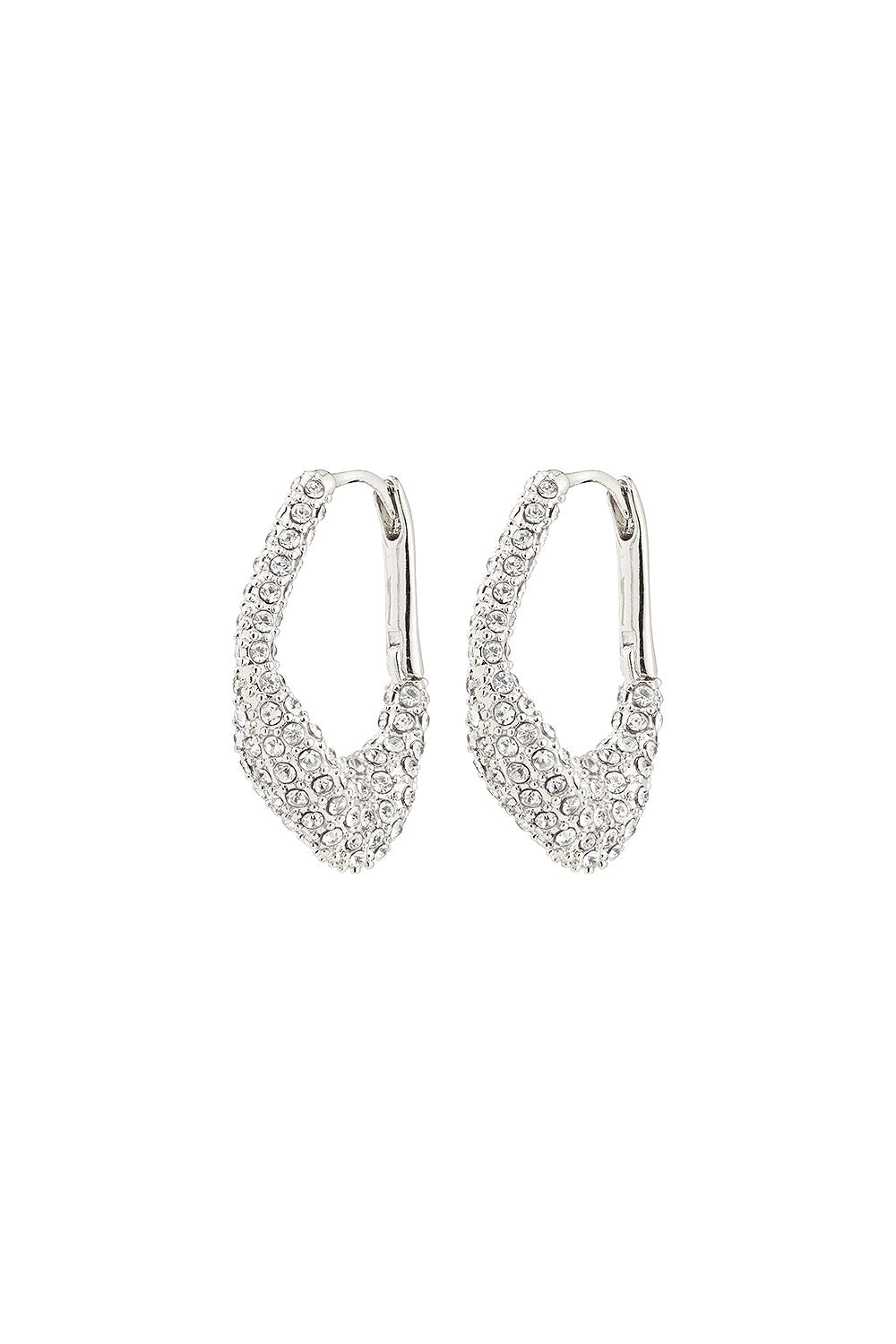 Nemma Silver | Hoop Earrings with Crystals by Pilgrim